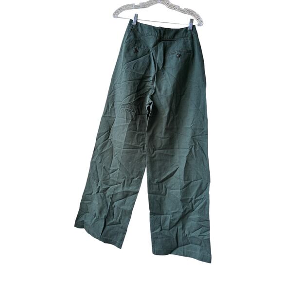 madewell the harlow wide-leg pant faded ivy green ng521 women size 00 - Picture 6 of 9